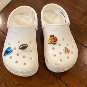 White Croc womens size 7 remove decor if desired